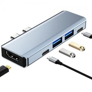 USB Type C dock station with HDMI+USB3.0*1+USB2.0*1+PD+SD+TF